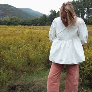 Rudy Jude Wrap Blouse Salt NWT